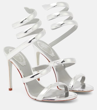 Sandalen Cleo aus Metallic-Leder | Rene Caovilla