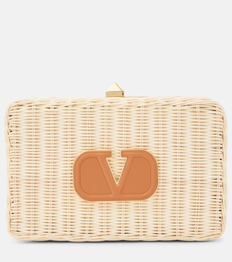 Borsa a tracolla VLogo Signature Small in rafia | Valentino Garavani