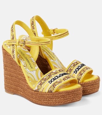 Espadrillas Majolica con pelle e zeppa | Dolce&Gabbana