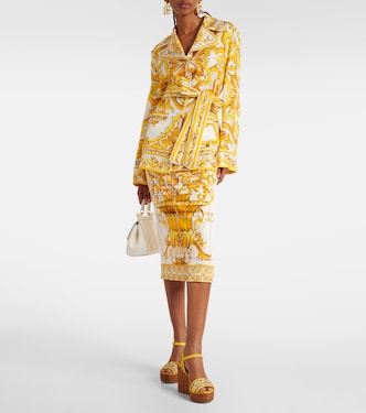 Espadrillas Majolica con pelle e zeppa | Dolce&Gabbana