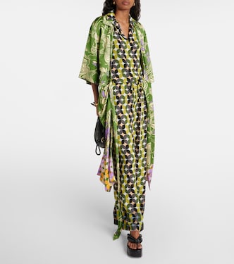 Camicia da bowling in crêpe con stampa | Dries Van Noten