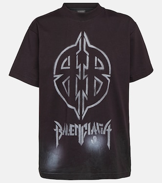 Oversize-T-Shirt Metal BB aus Baumwoll-Jersey | Balenciaga