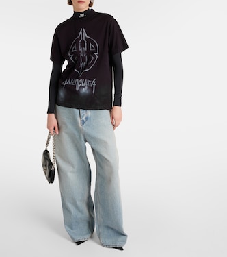 Camiseta oversized Metal BB de algodón | Balenciaga