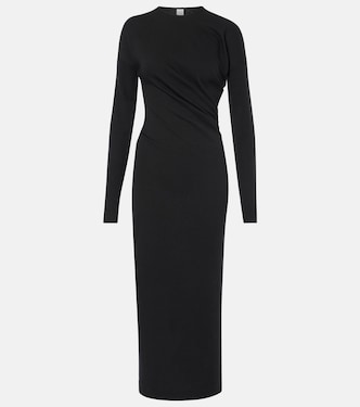 Abito midi asimmetrico in jersey | Toteme