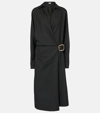 Midikleid Wrap aus Wolle | Loewe