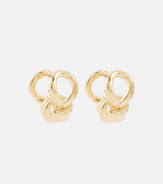 Knot gold-plated sterling silver hoop earrings | Bottega Veneta