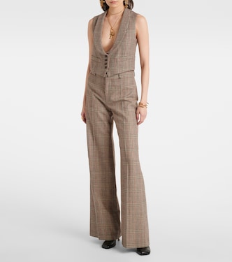 Prince of Wales wool-blend waistcoat | Chloé