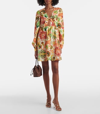 Vestido corto de algodón y seda floral | Etro