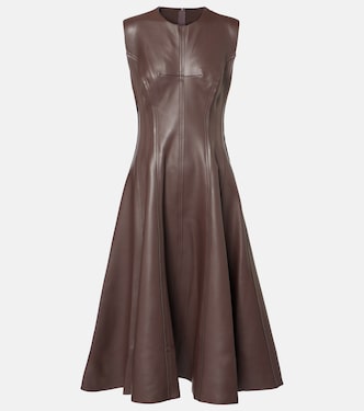 Midikleid Grace aus Lederimitat | Norma Kamali