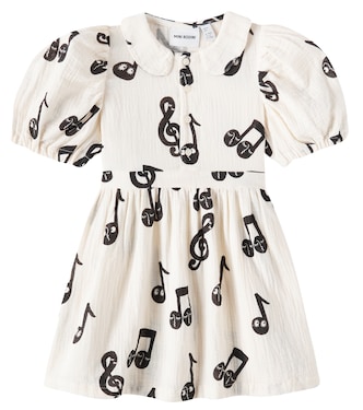 Kleid Notes aus Baumwollmusselin | Mini Rodini