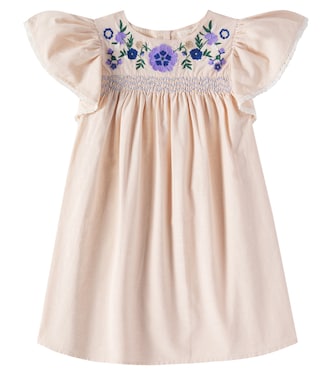 Besticktes Kleid Ana aus Baumwolle und Leinen | Louise Misha