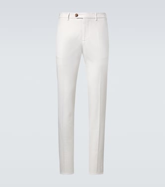 Cotton gabardine slim pants  | Brunello Cucinelli