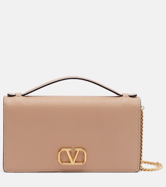 VLogo leather wallet on chain | Valentino Garavani