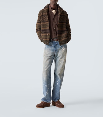Striped wool and cotton cardigan | RRL