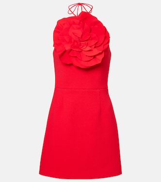 Cameron floral-appliqué crêpe minidress | Rebecca Vallance