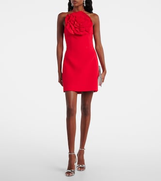 Cameron floral-appliqué crêpe minidress | Rebecca Vallance