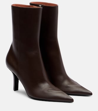 Christine 80 leather ankle boots | Amina Muaddi