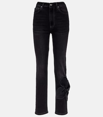 Jeans rectos cropped con lazo | Area