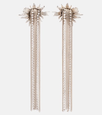 Sunflower embellished drop earrings | McQueen