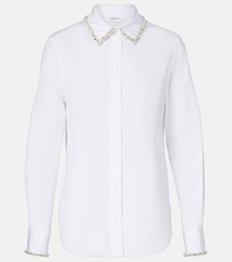 Camisa de popelín de algodón adornada | McQueen