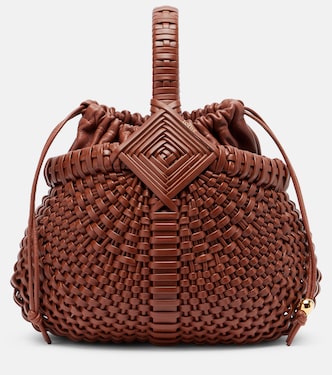 Diamond Round Mini leather basket bag | Loewe