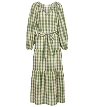 Trish cotton long-sleeved dress | Velvet