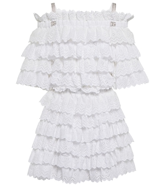 Broderie anglaise cotton minidress | Dolce&Gabbana