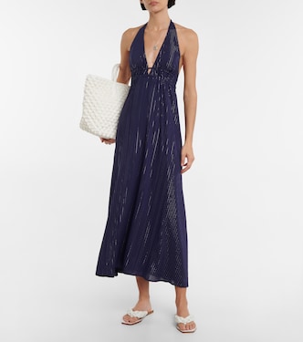 Striped halterneck maxi dress | Heidi Klein