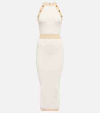 Ribbed-knit midi dress | Balmain