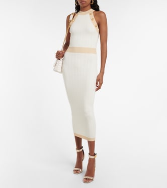 Ribbed-knit midi dress | Balmain