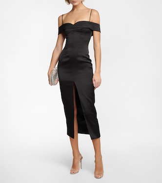 Robe midi en satin | Rasario
