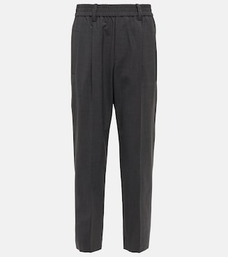Pantalones tapered en mezcla de lana | Brunello Cucinelli