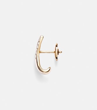 Boucle d’oreille unique Requin Bo Nano en or 14 ct et diamants | Rainbow K