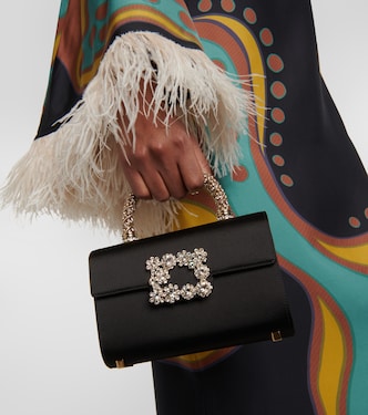 RV Bouquet Mini satin clutch | Roger Vivier