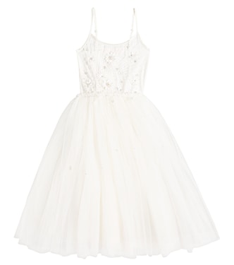 Abito Ceramic in tulle con applicazioni floreali | Tutu Du Monde