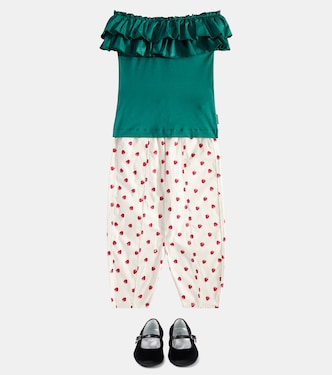 Pantalon imprimé en coton mélangé | Monnalisa