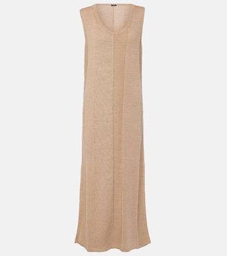 Robe longue en lin et soie mélangés | Joseph