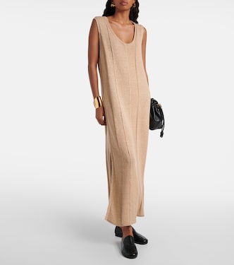 Robe longue en lin et soie mélangés | Joseph