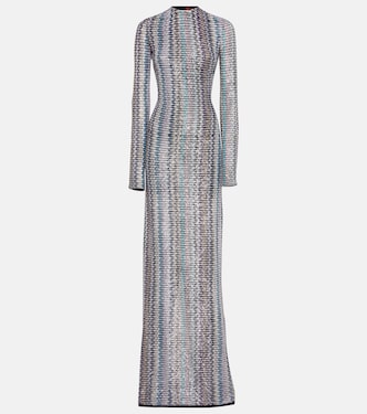 Verziertes Maxikleid aus Häkelstrick | Missoni