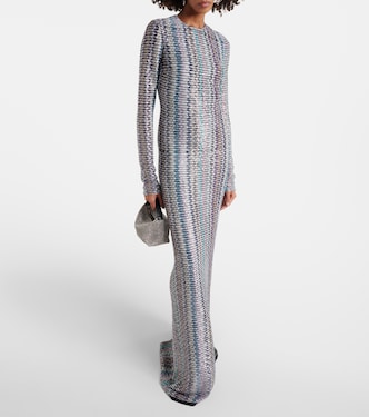 Abito lungo a zig-zag con paillettes | Missoni