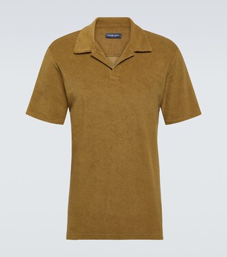 Cotton-blend terry polo shirt | Frescobol Carioca