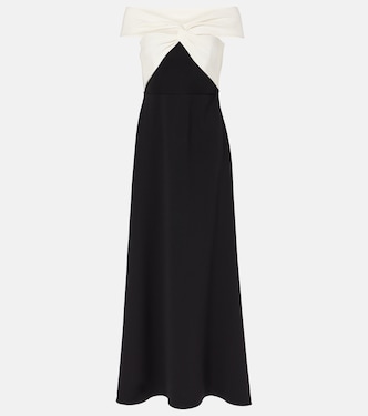 Off-shoulder cady maxi dress | Roland Mouret