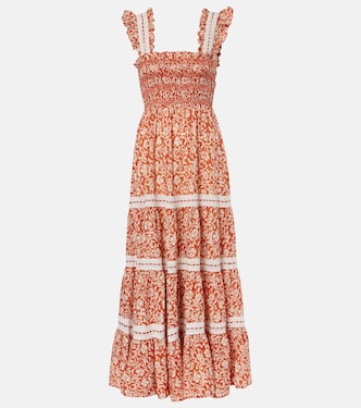 Vestido midi Aubrie de algodón floral | Rixo