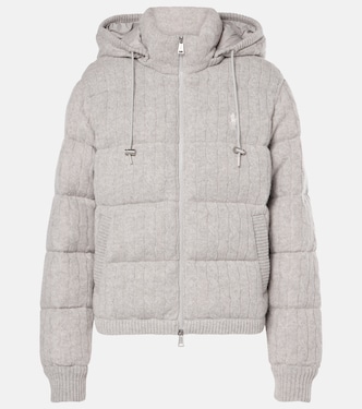 Cable-knit wool and cashmere down jacket | Polo Ralph Lauren