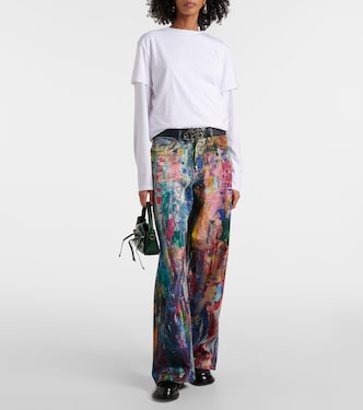 T-shirt Face in jersey di misto cotone | Acne Studios