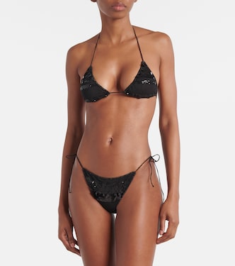 Bikini a righe con paillettes | Oséree