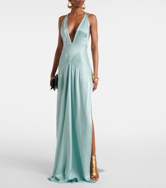Abito lungo in raso di seta | Tom Ford