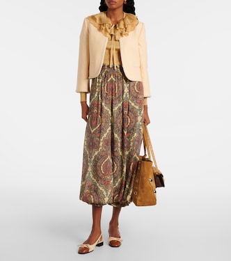 Pantaloni culottes in georgette di seta | Valentino