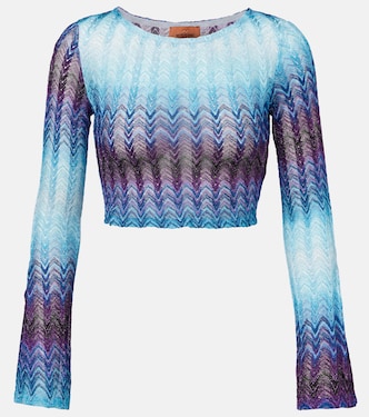 Zig Zag lamé cropped top | Missoni