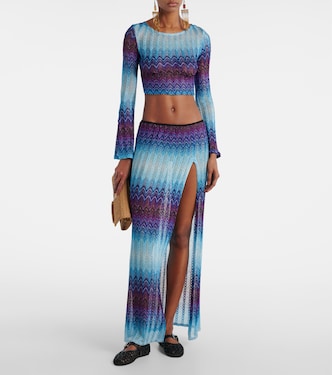 Zig Zag lamé cropped top | Missoni
